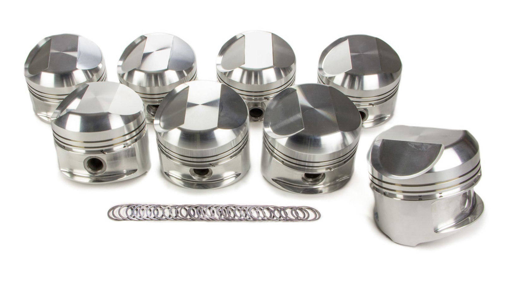 JE Pistons 118758 Piston, 426 Hemi Dome, 2 Valve Reliefs, Forged Aluminum, 4.280 in Bore, 5/64 x 5/64 x 3/16 in Ring Grooves, Plus 88.00 cc, Wrist Pin Included, Mopar 426 Hemi, Set of 8