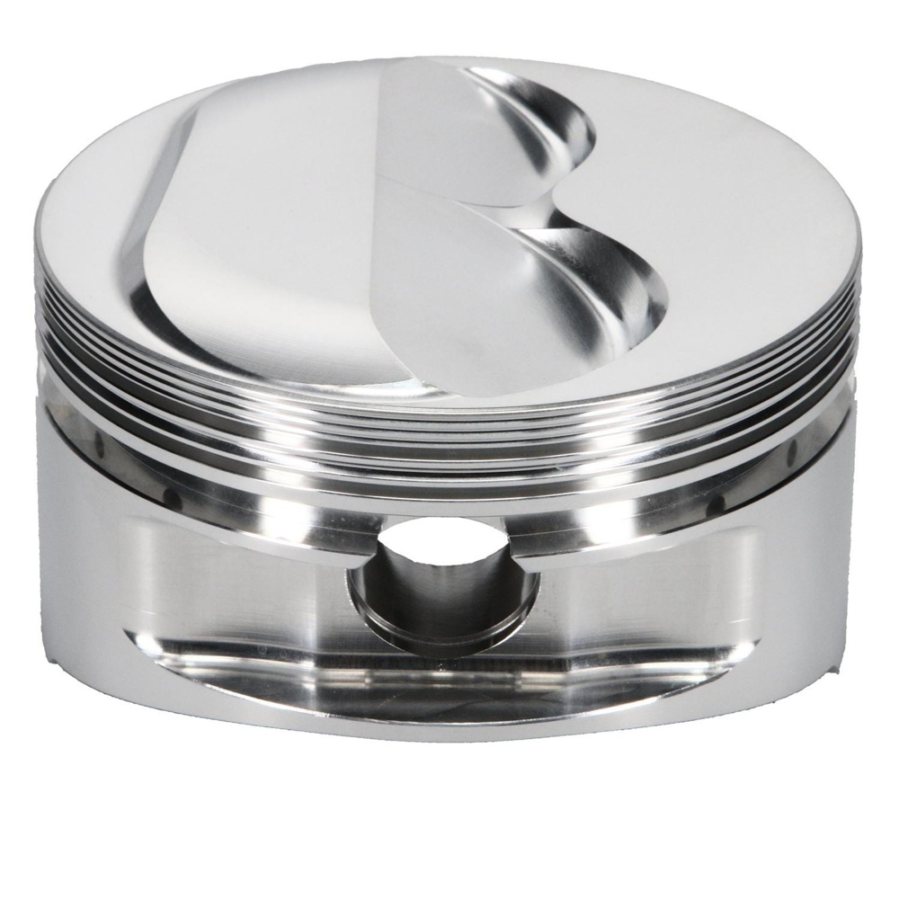 JE Pistons 217240 Piston, 4.000 in Bore, 1/16 x 1/16 x 3/16 in Ring Grooves, Plus 13.50 cc, Small Block Chevy, Set of 8