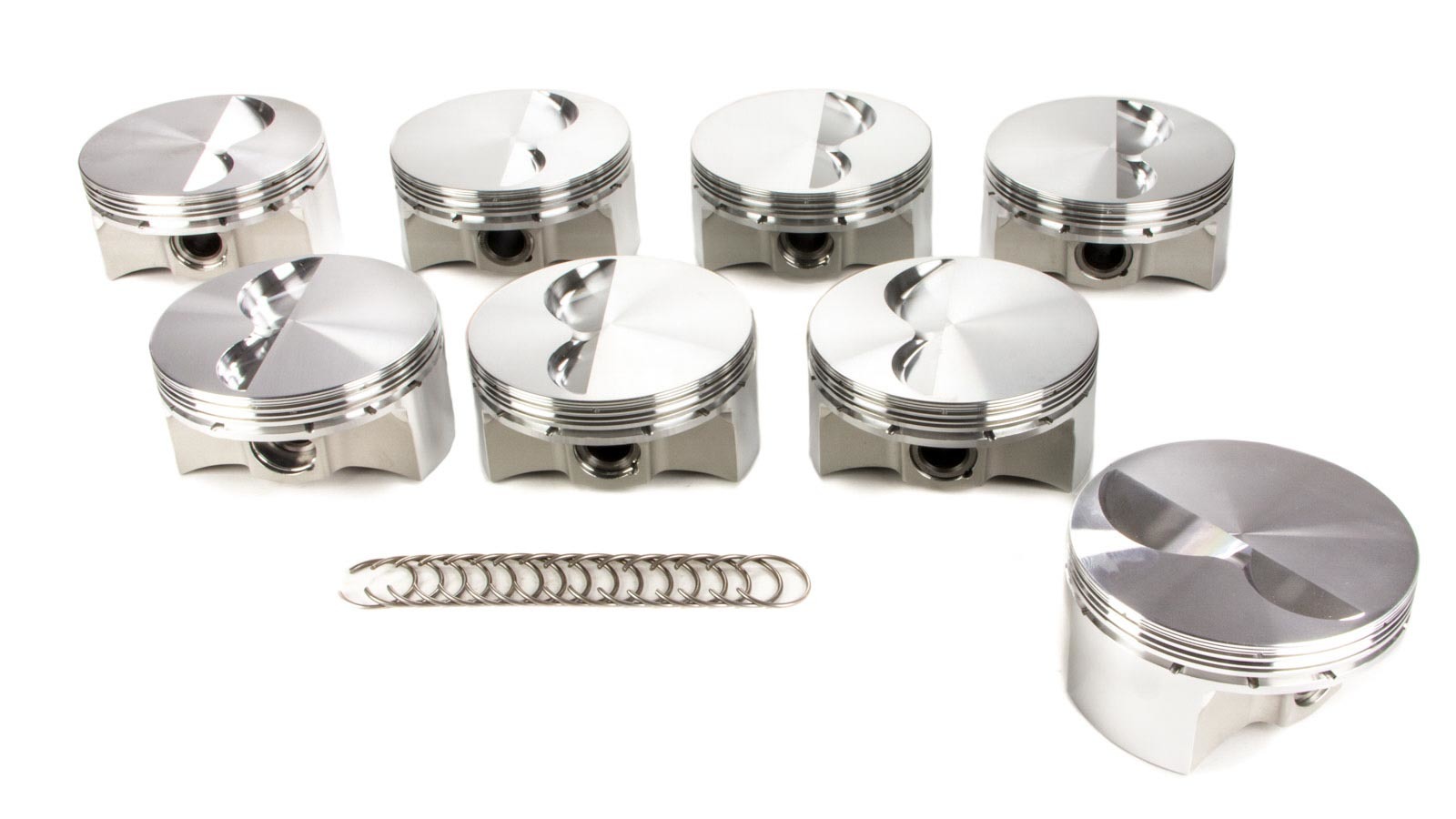 JE Pistons 258029 Piston, F.S.R. Tour Series GP, Forged, 4.035 in Bore, 0.043 in x 0.043 in x 3.0 mm Ring Grooves, Minus 5.00 cc, Small Block Chevy, Set of 8