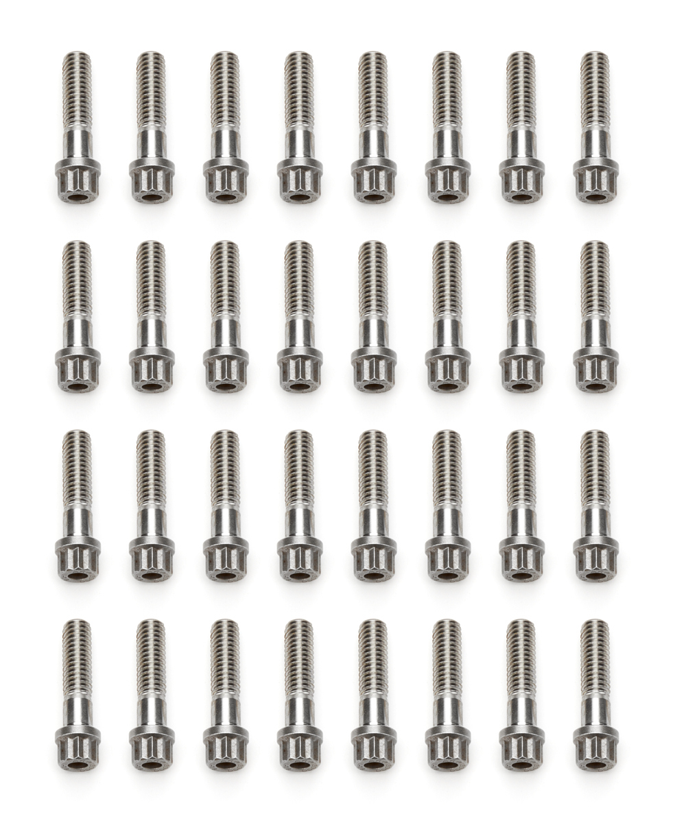 Jesel BLT-21755-32 Bolt, 5/16-18 in Thread, 1-1/4 in Long, 12 Point Head, Nuts Included, Chromoly, Black Oxide, Set of 32