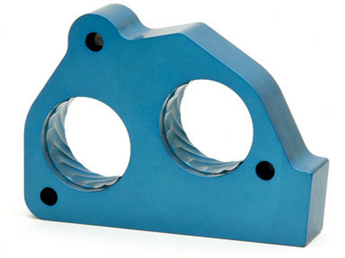 Jet Performance 62104 Throttle Body Spacer, Powr-Flo, 1 in Thick, Gasket / Hardware, Aluminum, Blue Anodized, Small Block Chevy / V6, GM Fullsize SUV / Truck 1987-95, Each