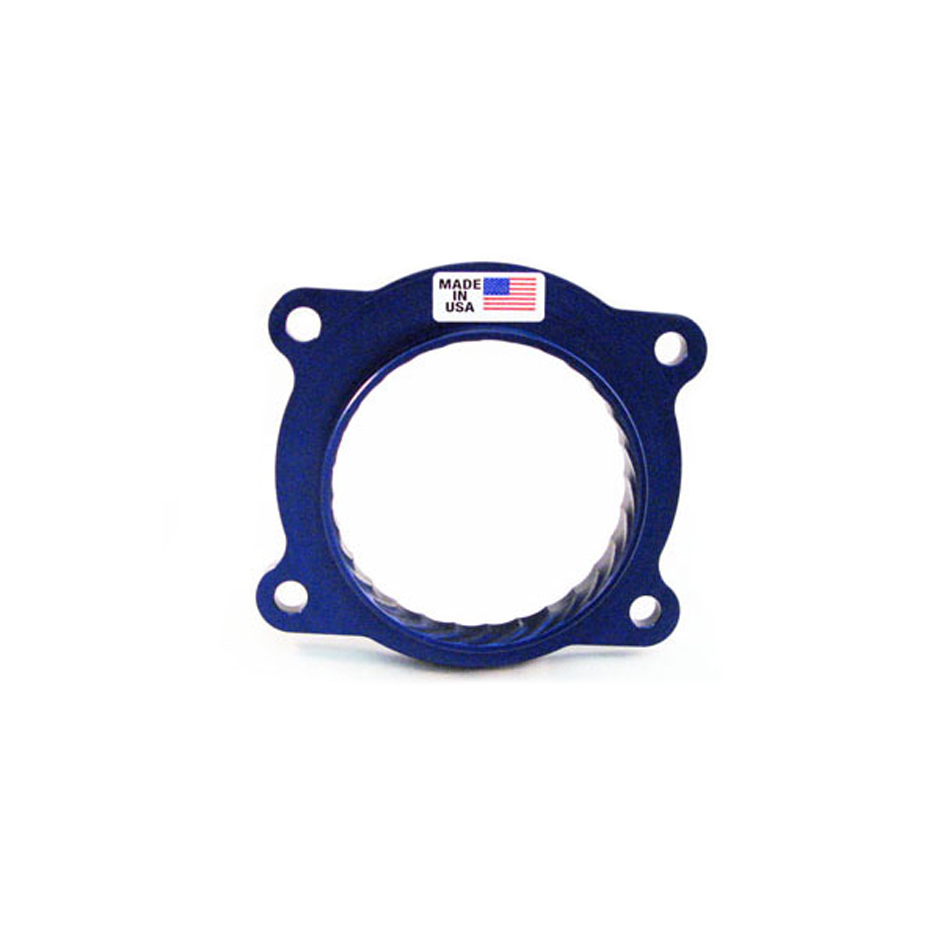 Jet Performance 62165 Throttle Body Spacer, Powr-Flo, 1 in Thick, Gasket / Hardware, Aluminum, Blue Anodized, GM High Feature V6, Each