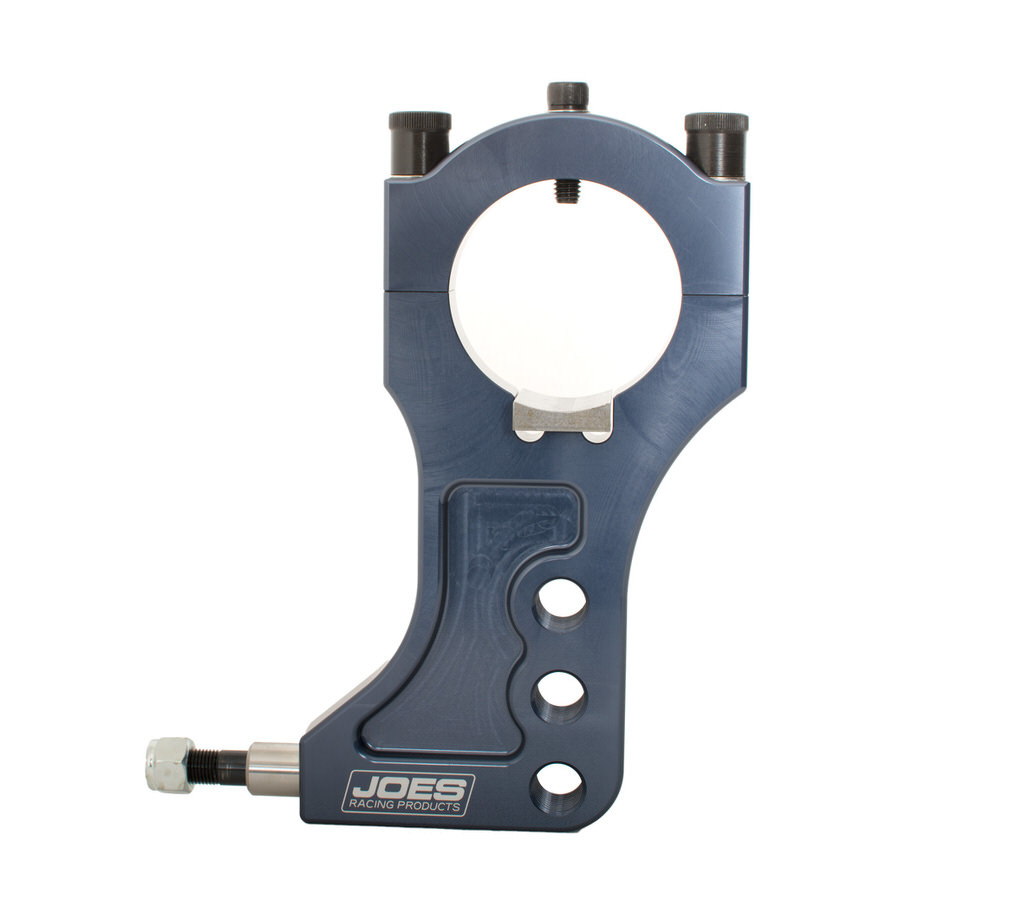 Joes Racing Products 11402 Trailing Arm Bracket, Adjustable, Clamp-On, 3 in OD Axle Tubes, Aluminum, Blue Anodized, Kit