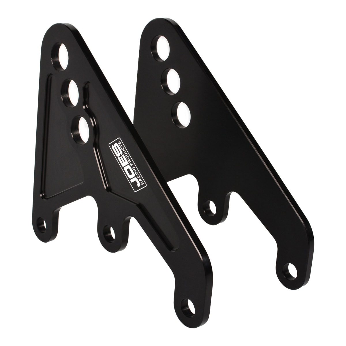 Joes Racing Products 12150-B Third Link Bracket, 3 Hole, Aluminum, Black Anodized, Pair