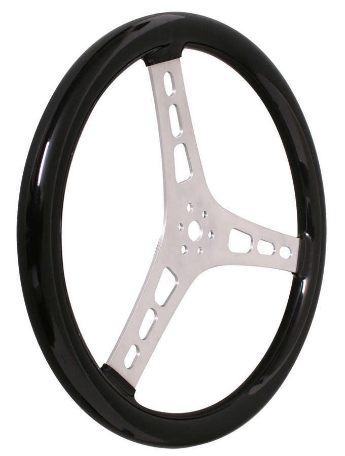13in Dished Steering Wheel Alum Rubber Coated   -13513-C 