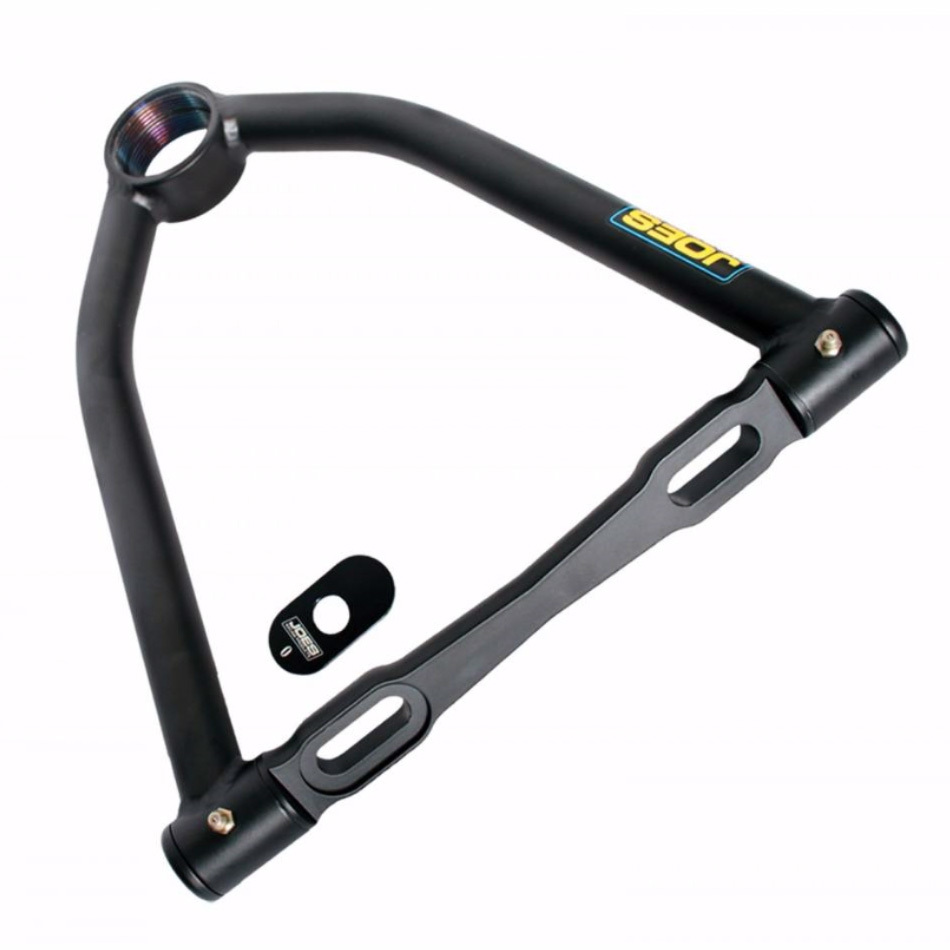 Joes Racing Products 15500-SL Control Arm, Tubular, Slotted Bearing Style, Upper, 8.000 in Long, 10 Degree, Screw-In Ball Joint, Steel, Black Powder Coat, Each