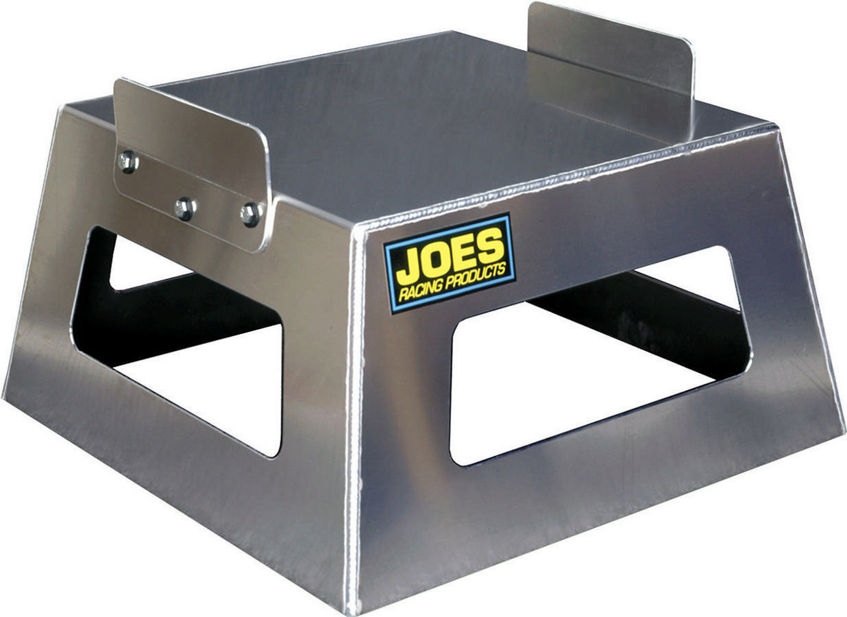 Joes Racing Products 29600 Wheel Crib, 10 in tall, Roll Stops, Aluminum, Natural, Set of 4