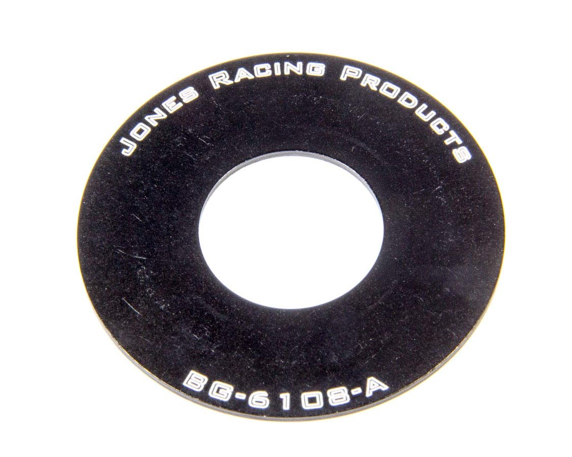 Jones Racing Products BG-6108-A Belt Guide, 1/16 in Thick, 1-1/8 in Hole, Aluminum, Black Anodized, 2-5/8 in Diameter Pulley, Each