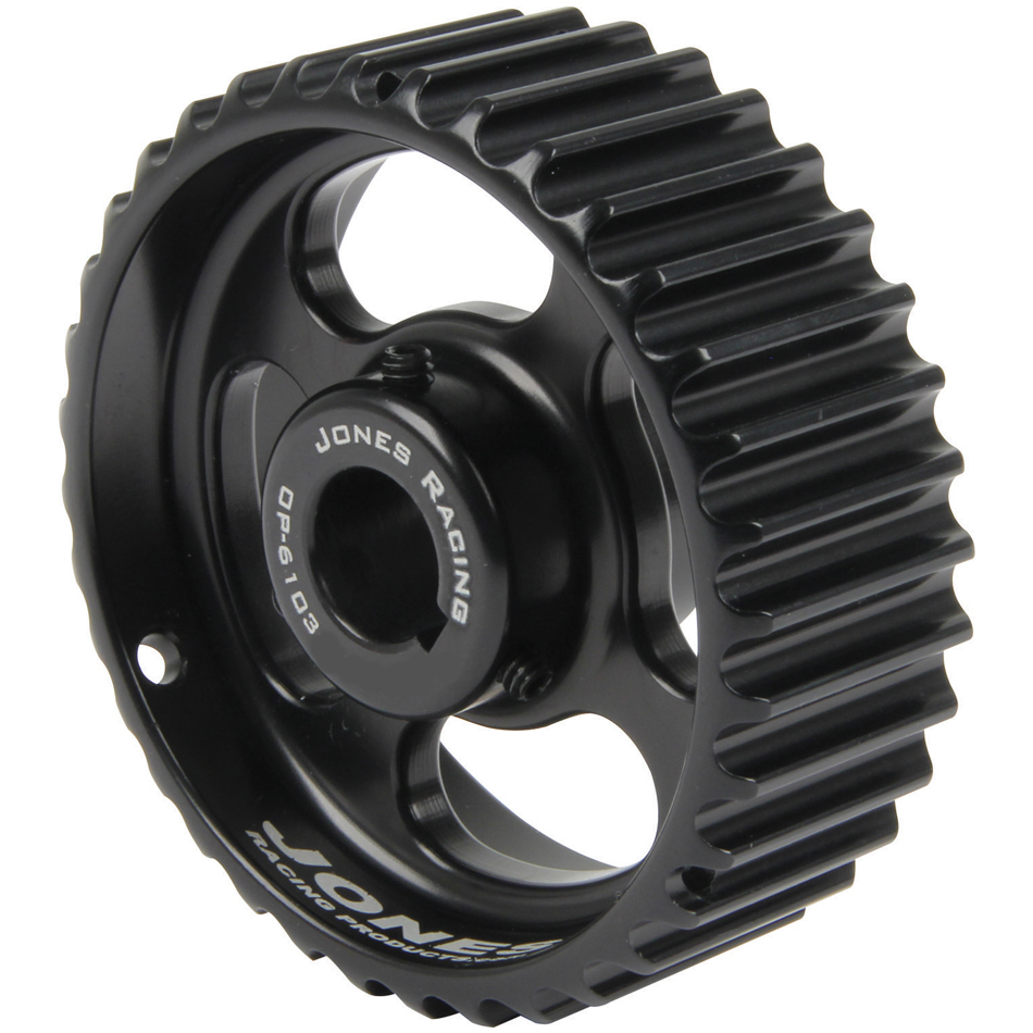 Jones Racing Products OP-6103-28-11/4 Oil Pump Pulley, HTD, 28 Tooth, 1-1/4 in Wide, 5/8 in Shaft, Aluminum, Black Anodized, Each