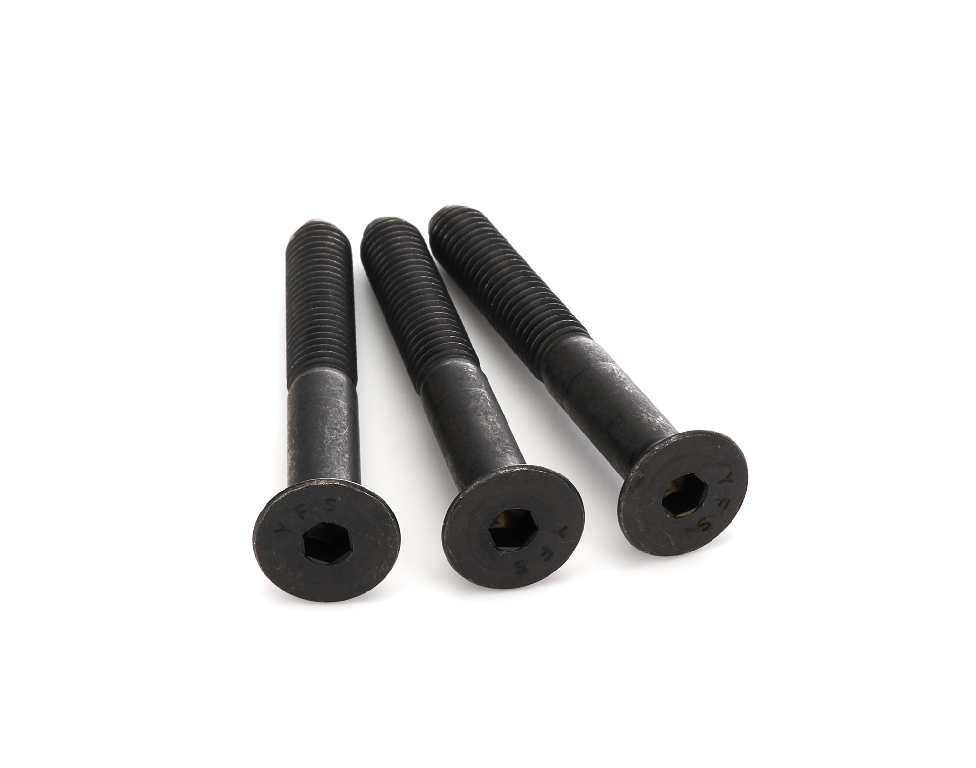 Bolt - 3/8-24 in Thread - 3 in Long - Allen Head - Steel - Zinc Plated - Set of 3