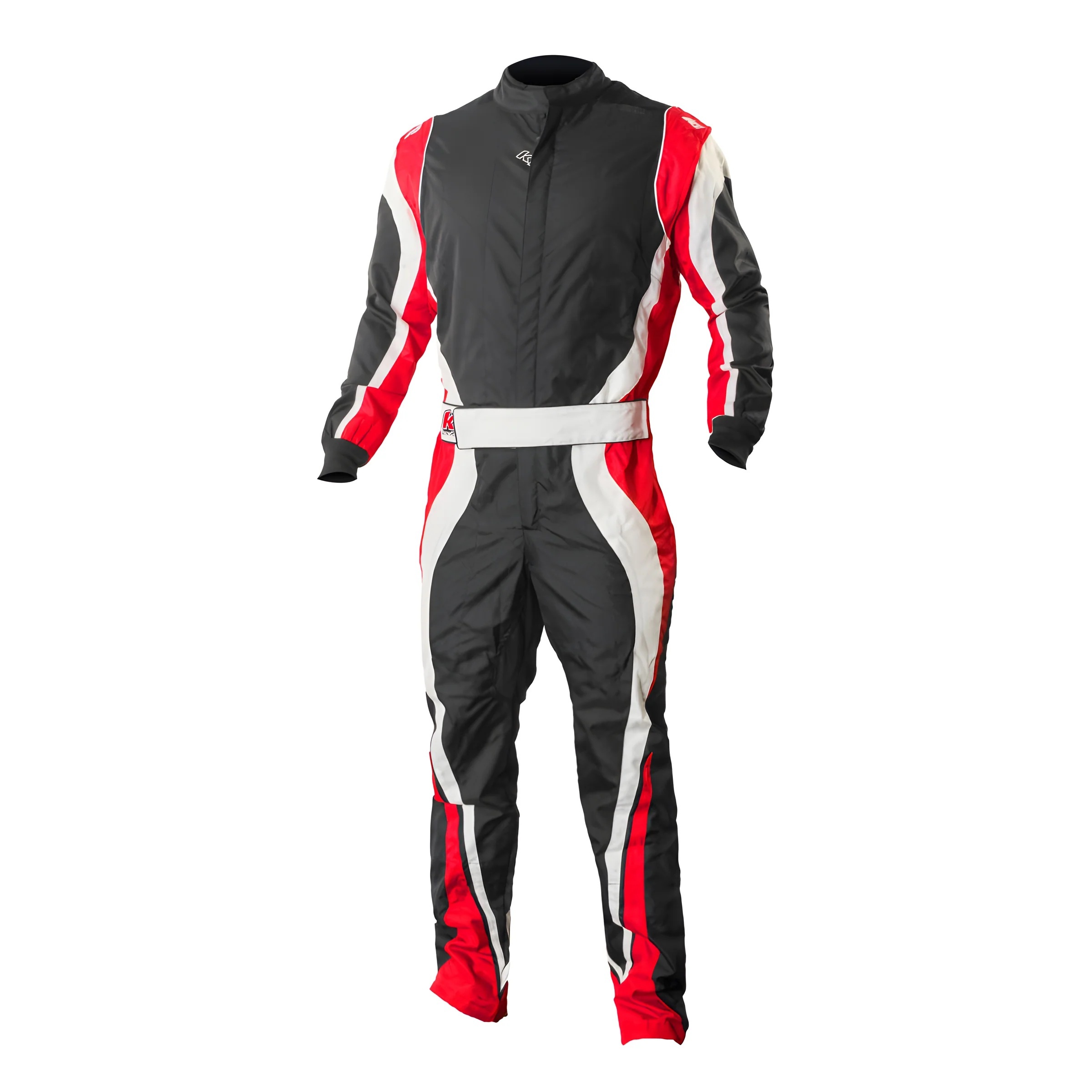 K1 RaceGear Speed 1 Driving Suits 10-SP1-R-XL Suit, 1, One-piece, One Layer, Cotton/Polyester, Black/White/Red, Men's X-Large, Each thumbnail 3