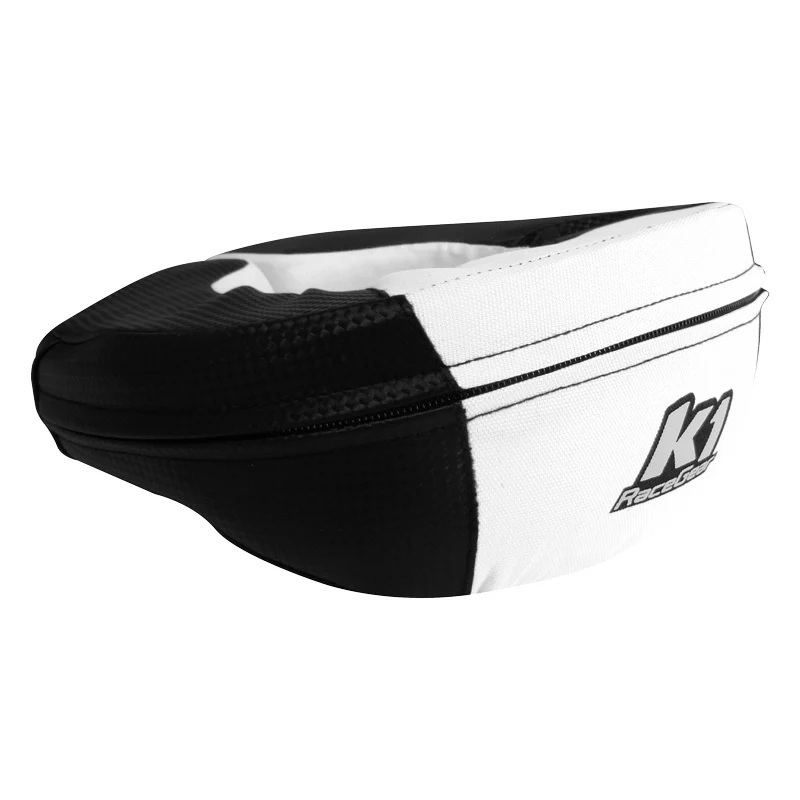 K1 RaceGear Carbon-Look Neck Braces 15-NEC-CAW-J Braces, Braces, 360 degree, Adjustable, Black/White, Junior Size, Each thumbnail 2
