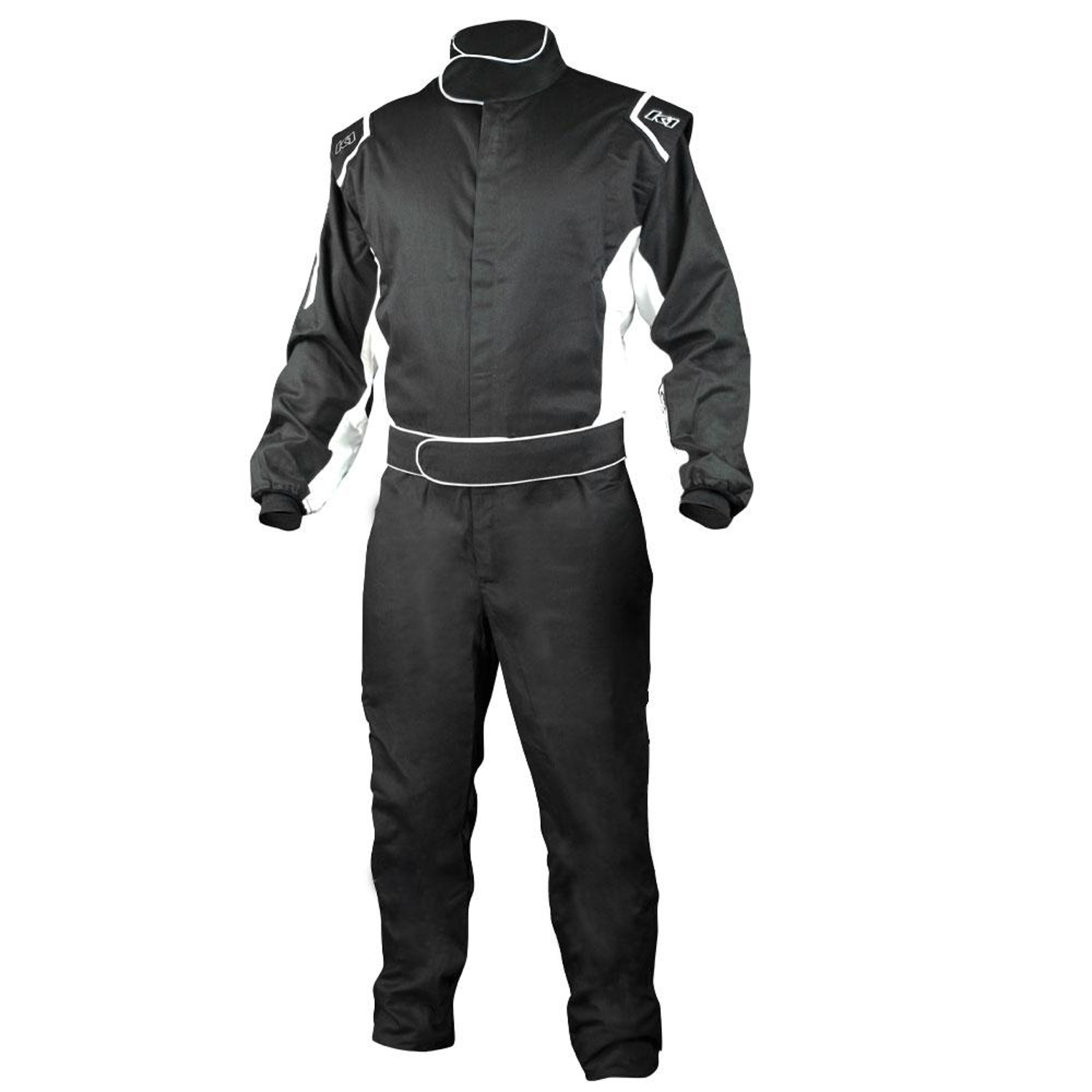 K1 Racegear 20-CHL-NW-2XS Driving Suit, Challenger, 1-Piece, SFI 3.2A/1, Single Layer, Fire Retardant Cotton, Boot Cut, Black, 2X-Small, Each