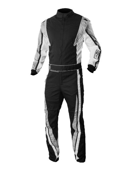 K1 Racegear 20-VIC-N-L Driving Suit, Victory, 1-Piece, SFI 3.2/1, Single Layer, Proban, Black, Large, Each