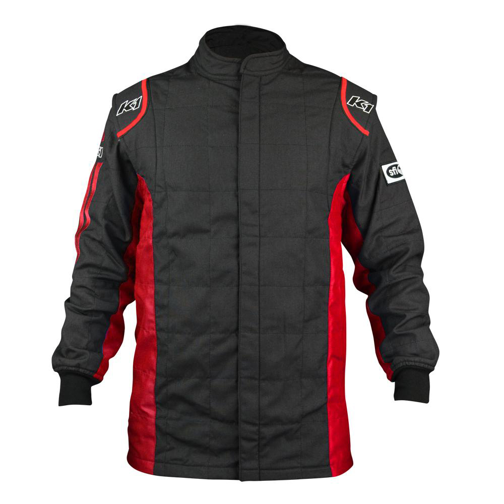 Driving Jacket - Sportsman - SFI 3.2A/5 - Double Layer - Nomex - Black / Red - Large / X-Large - Each