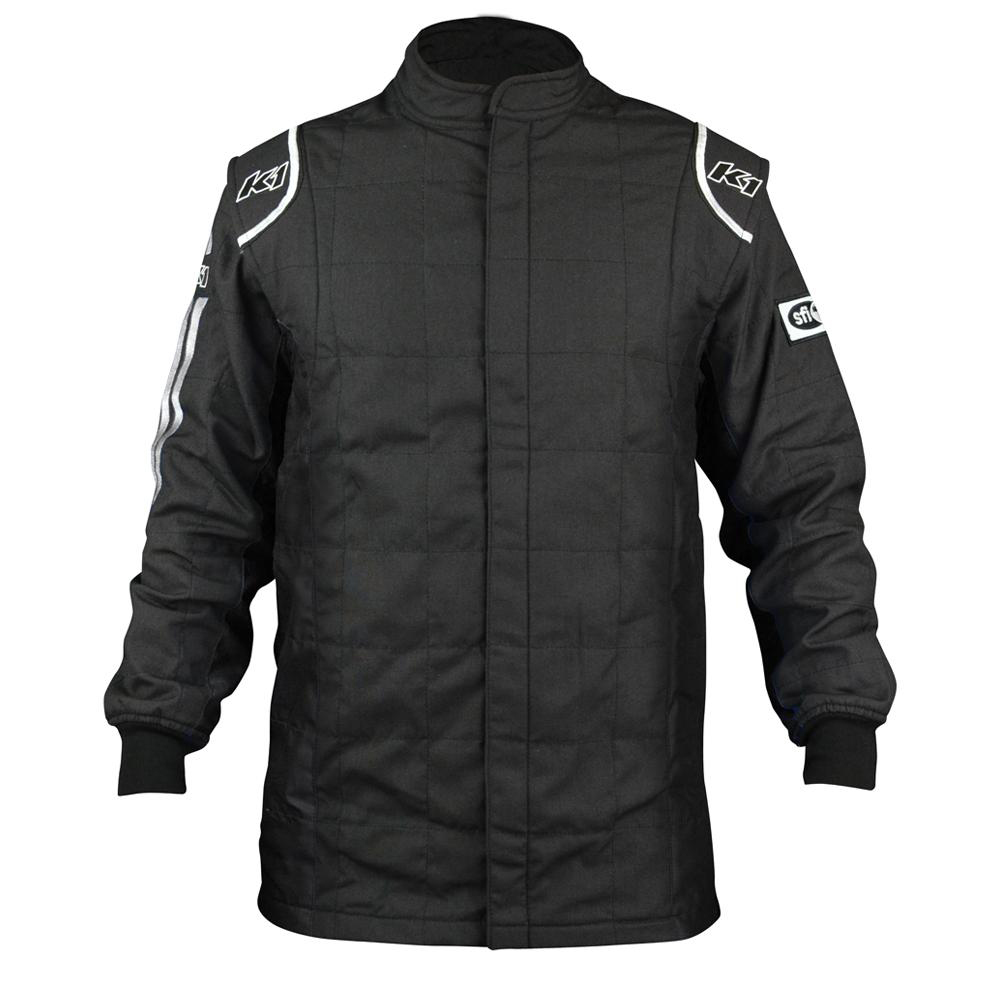 Driving Jacket - Sportsman - SFI 3.2A/5 - Double Layer - Nomex - Black / White - Large / X-Large - Each