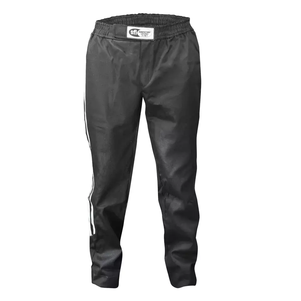 Driving Pants - Challenger - SFI 3.2A/1 - Single Layer - Fire Retardant Cotton - Black - 6X-Small - Each