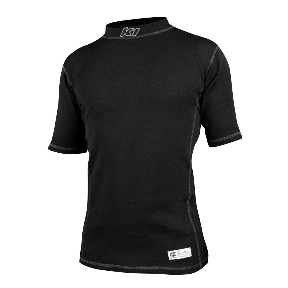 K1 Racegear 26-PSS-N-2XS Underwear Top, Precision, Short Sleeve, High Collar, Nomex, Black, 2X-Small, Each