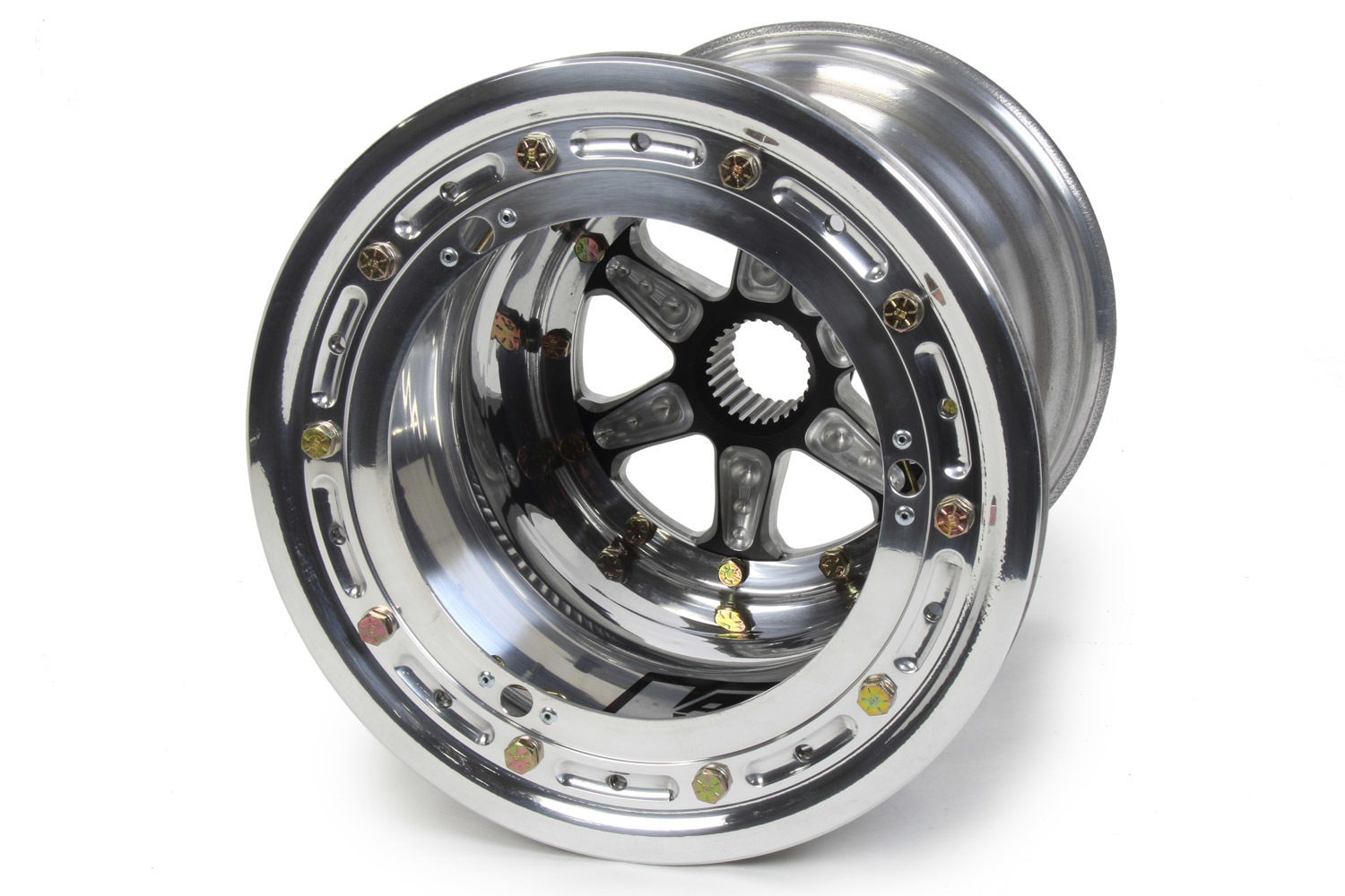 Keizer Aluminum Wheels 10114SPBL Wheel, 10 x 11 in, 4.000 in Backspace, 27 Spline, Beadlock, Aluminum, Polished, Each