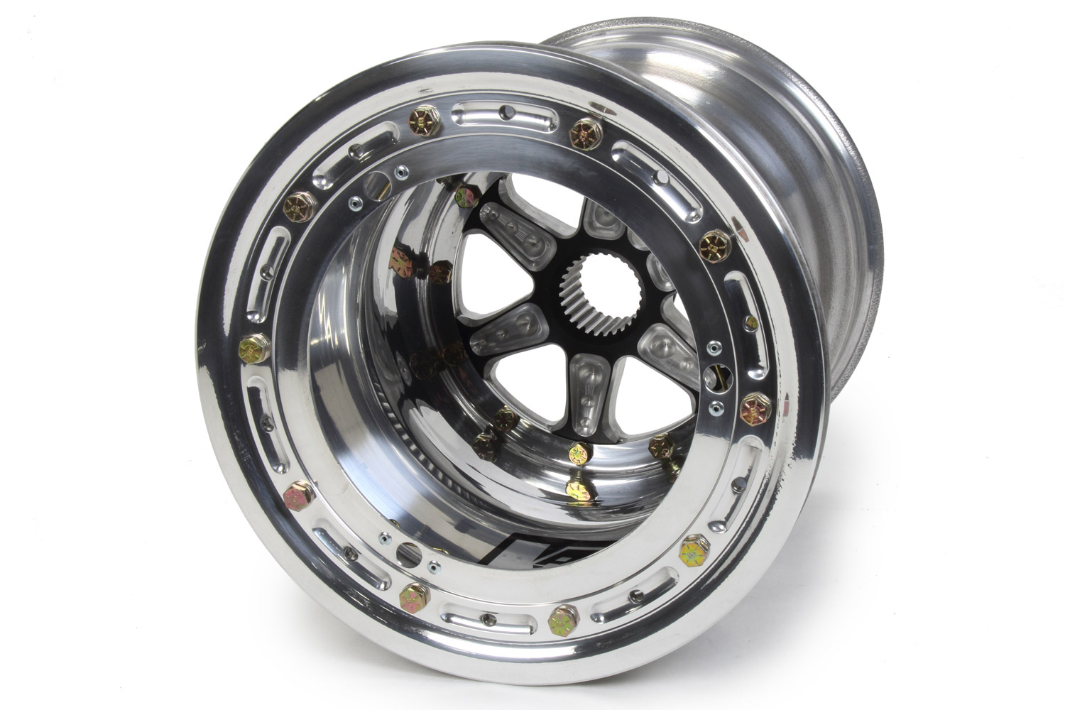 Keizer Aluminum Wheels 10126SPBL Wheel, 10 x 12 in, 6.000 in Backspace, 27 Spline, Beadlock, Aluminum, Polished, Each