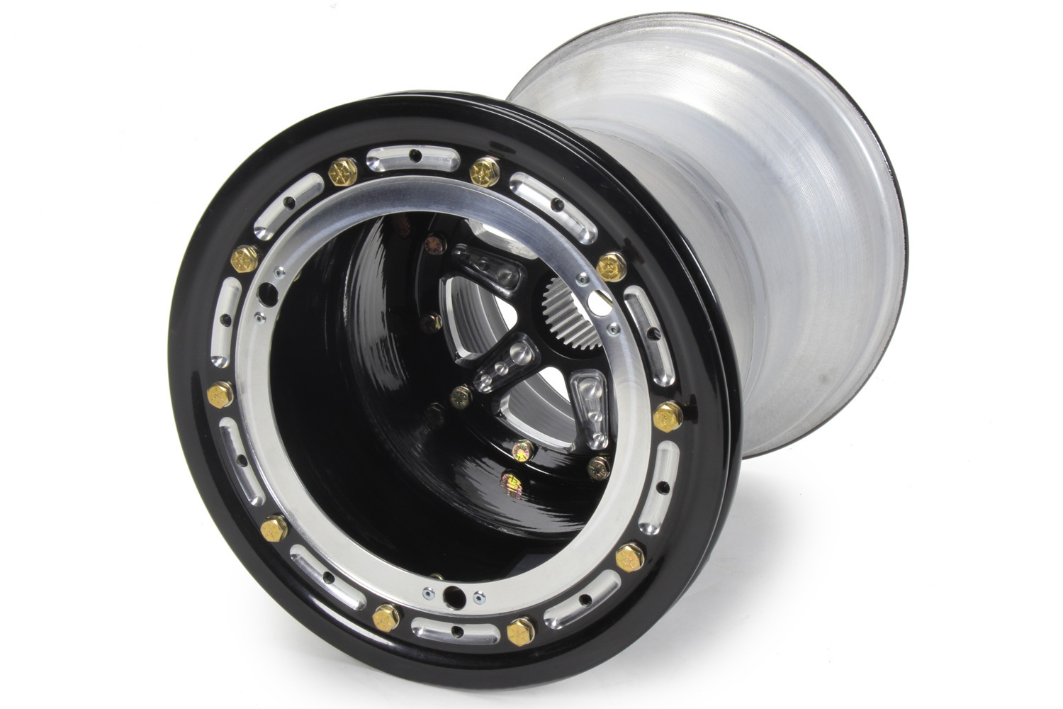 Keizer Aluminum Wheels 10136SPBLB Wheel, 10 x 13 in, 6.000 in Backspace, Wide 5 Bolt Pattern, Aluminum, Black Anodized, Each