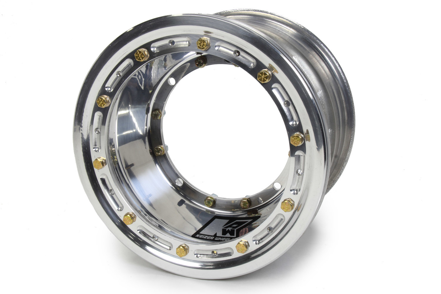 Keizer Aluminum Wheels 1074BLBC Wheel, Direct Mount, 10 x 7 in, 4.000 in Backspace, Beadlock, Aluminum, Polished, Micro / Mini, Each