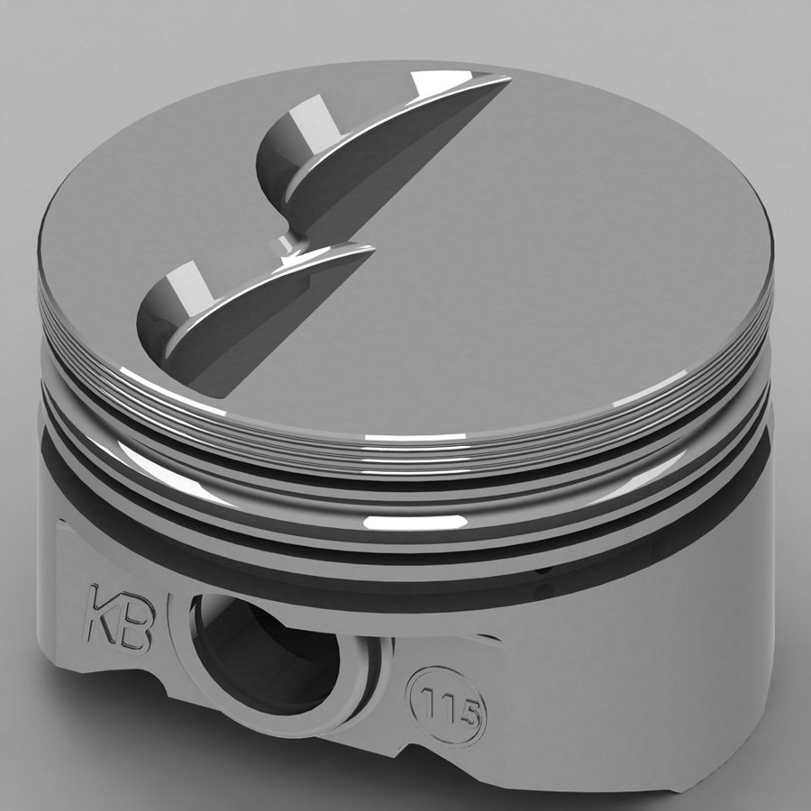 KB Pistons KB115.040 Piston, KB Series, Hypereutectic, 4.040 in Bore, 5/64 x 5/64 x 3/16 in Ring Grooves, Minus 6.50 cc, Small Block Ford, Set of 8