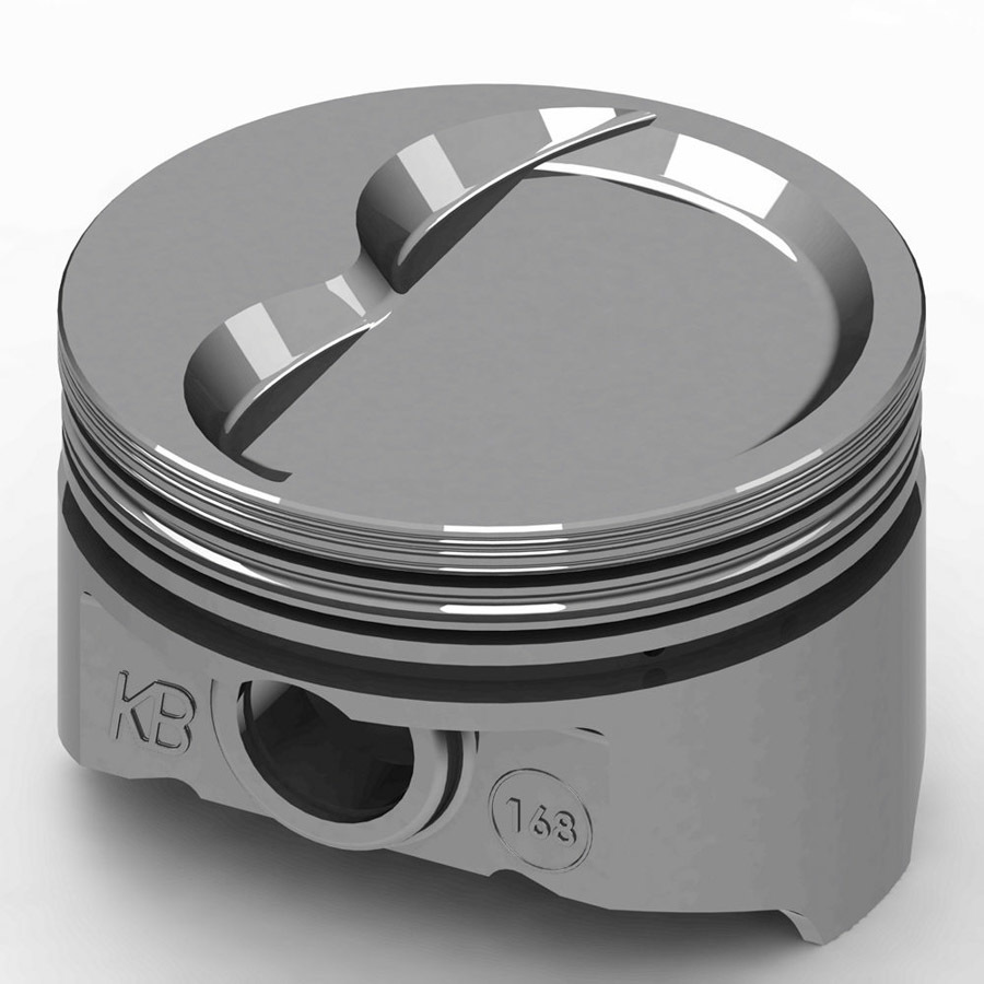 KB Pistons KB168.030 Piston, KB Series, Hypereutectic, 4.155 in Bore, 5/64 x 5/64 x 3/16 in Ring Grooves, Minus 22.00 cc, Small Block Chevy, Set of 8