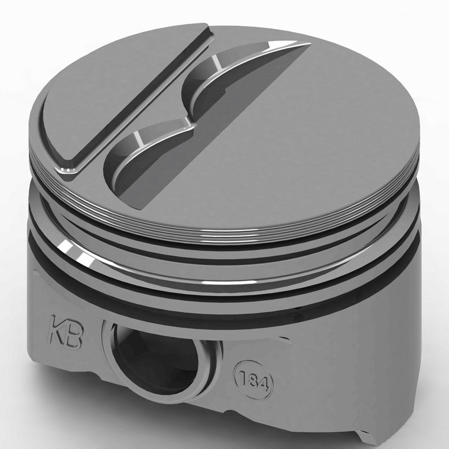 KB Pistons KB184.030 Piston, KB Series, Hypereutectic, 4.350 in Bore, 5/64 x 5/64 x 3/16 in Ring Grooves, Plus 3.50 cc, Mopar RB-Series, Set of 8