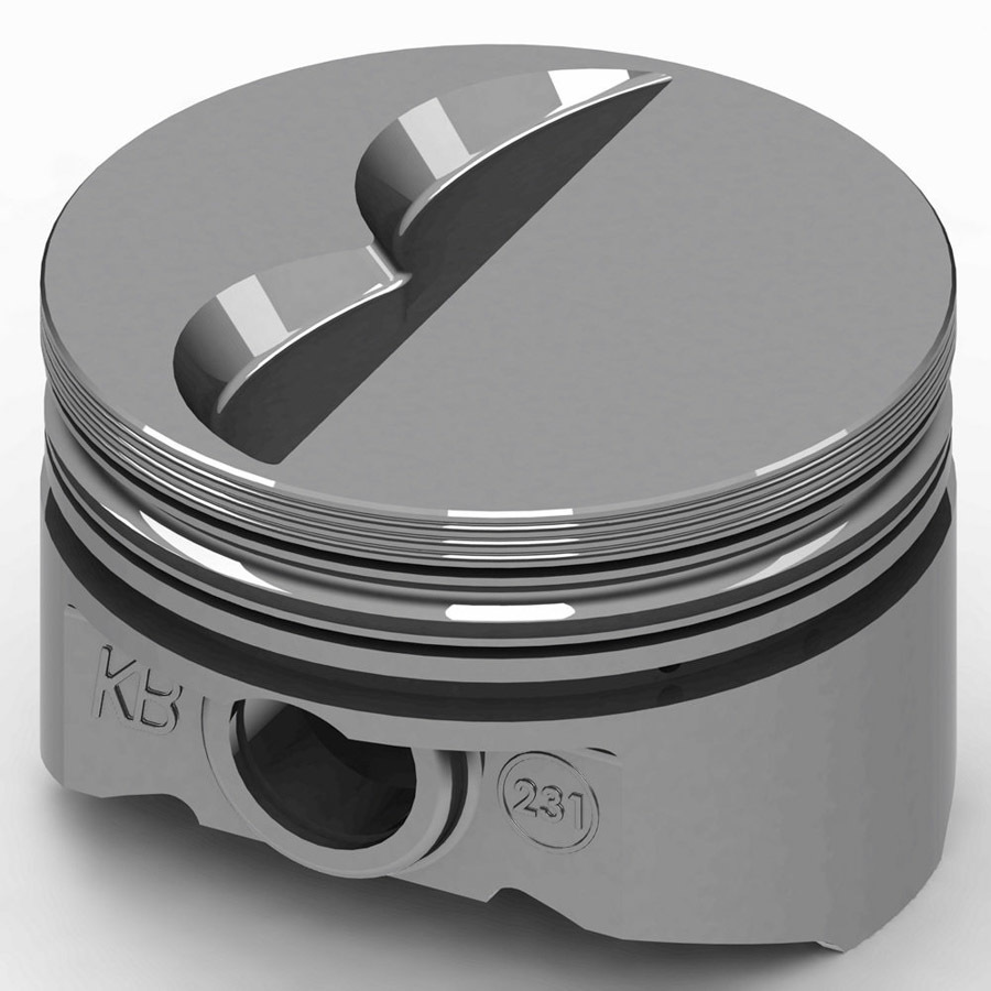 KB Pistons KB231.030 Piston, KB Series, Hypereutectic, 4.030 in Bore, 1/16 x 1/16 x 3/16 in Ring Grooves, Minus 6.00 cc, Small Block Chevy, Set of 8