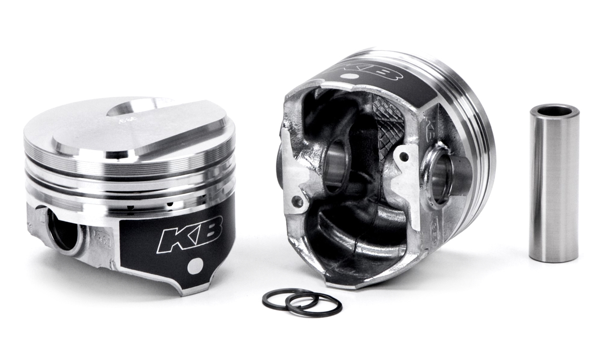 KB Pistons KB361.030 Piston, Auto Hyper, Hypereutectic, 4.125 in Bore, 5/64 x 5/64 x 3/16 in Ring Grooves, Plus 17.00 cc, Big Block Chevy, Set of 8
