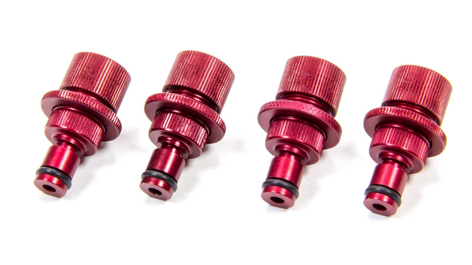 Kwik Change Products 713-100 Tire Pressure Relief Valve, Adjustable, Aluminum, Red Anodized, Set of 4