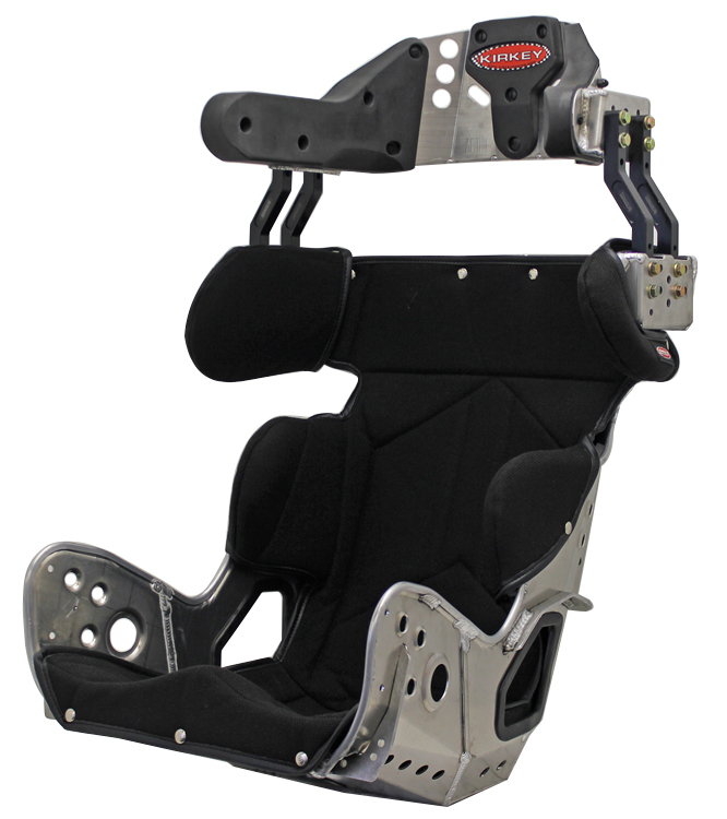 Kirkey Racing Seats 78140KIT - Seat and Cover, 78 Series Deluxe Containment, 14 in Wide, 18 Degree Layback, Black Cloth Cover Included, Aluminum, Natural, Kit