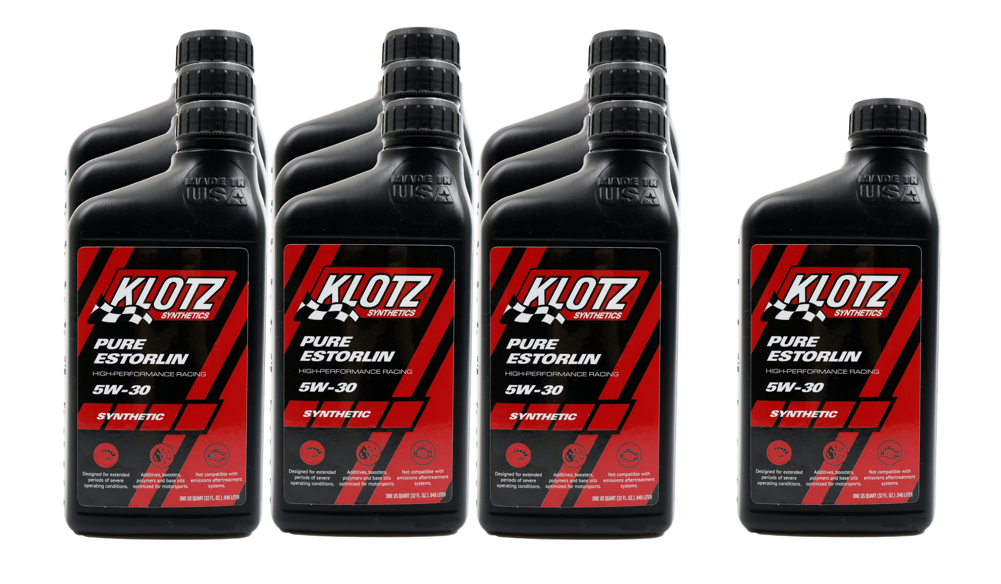 KLOTZ SYNTHETIC LUBRICANTS — KLOTZ SYNTHETIC LUBRICANTS Pure Estorlin Synthetic Oil 5w30 Case 10x1 Quart