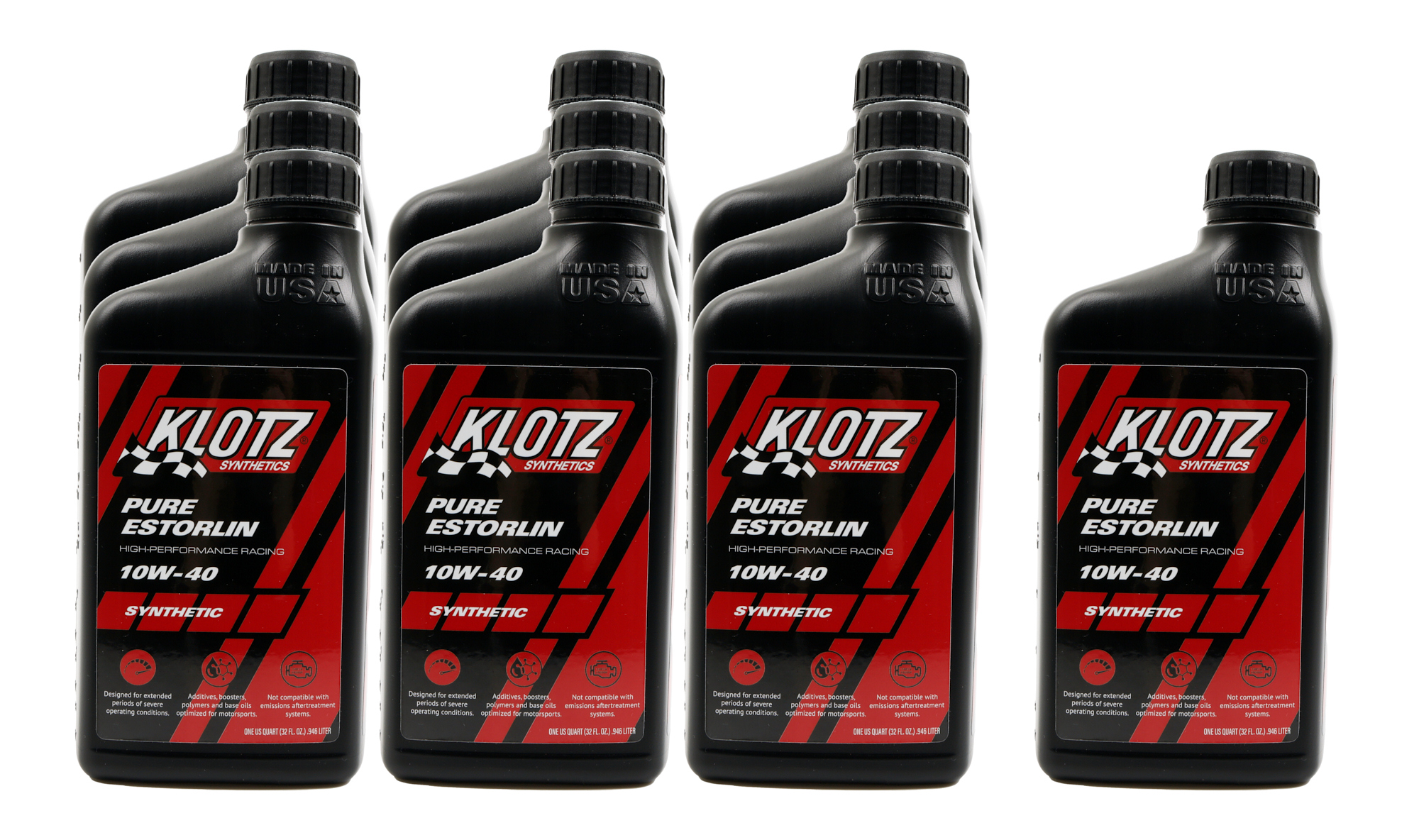 KLOTZ SYNTHETIC LUBRICANTS — KLOTZ SYNTHETIC LUBRICANTS Pure Estorlin Synthetic Oil 10w40 Case 10x1 Qt