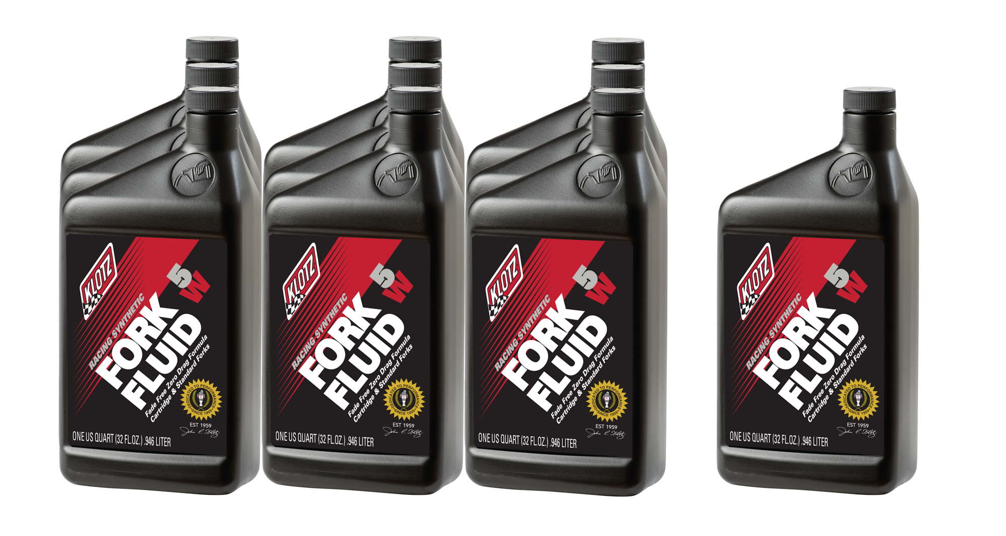 KLOTZ SYNTHETIC LUBRICANTS — KLOTZ SYNTHETIC LUBRICANTS 5W Racing Synthetic Shock Oil Case 10x1Qt