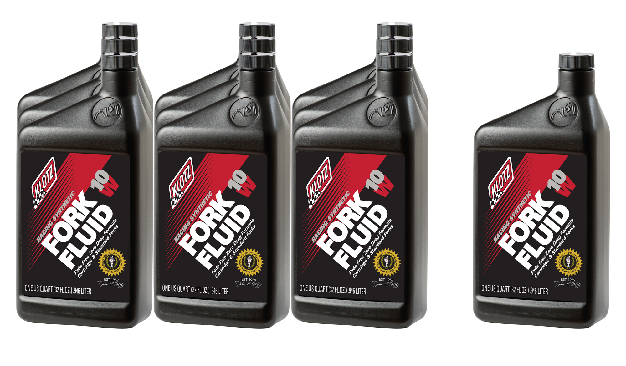 KLOTZ SYNTHETIC LUBRICANTS — KLOTZ SYNTHETIC LUBRICANTS 10W Racing Synthetic Shock Oil Case 10x1Qt