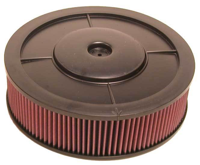 Air Cleaner Assembly - Flow Control - 14 in Round - 4.25 in Tall - 5-1/8 in Carb Flange - Dropped Base - Plastic - Black - Kit