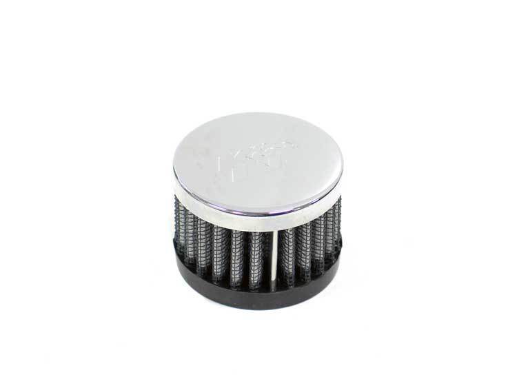 Breather - Push-On - Round - 1 in Hole - Steel - Chrome - Each