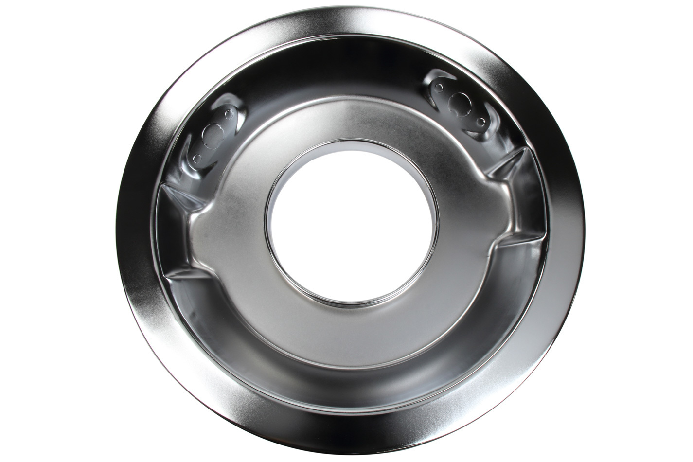 Air Cleaner Base - 14 in Round - 5-1/8 in Carb Flange - Dropped Base - Steel - Chrome - Each