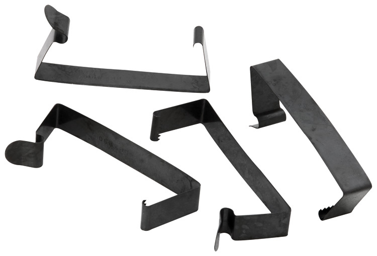 Air Filter Spring Clips - Steel - Black Paint - K&N 14 x 4 Flow Control Air Cleaner - Set of 4