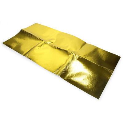 Reflective Foil - 750 Degree Rated - 24 x 12 in Sheet - Self Adhesive Backing - Gold - Each