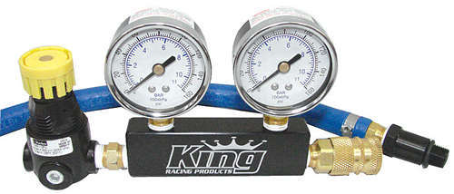 King Racing Products 1915 Leak Down Tester, Dual Gauge, Mechanical, Analog, Kit