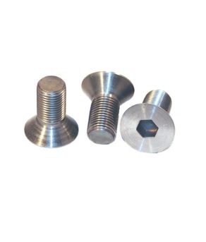 King Racing Products 4091 Brake Rotor Bolt, 1/2-20 in Thread, 1.000 in Long, Allen Head, Titanium, Natural, Set of 3