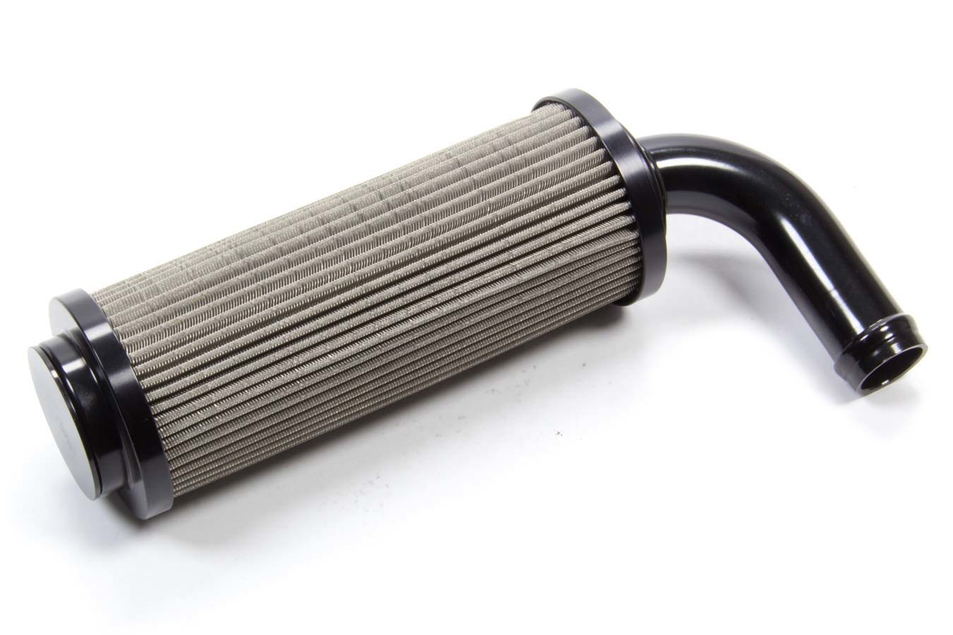King Racing Products 4355 Fuel Filter, In-Tank, 90 Degree, 60 Micron, Stainless Element, 3/4 in Hose Barb, Stainless, Each