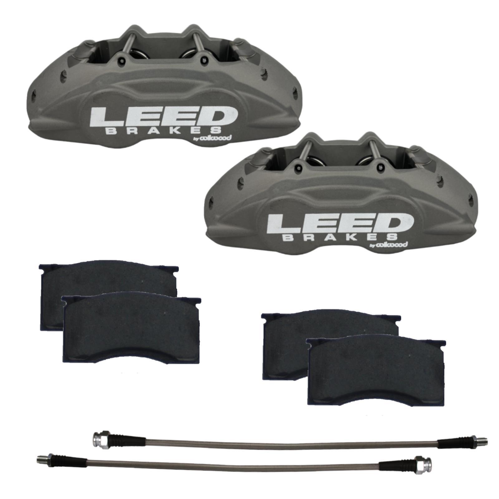 LEED Brakes MaxGrip Lite Caliper Upgrade Kits CC0005 Kit, Max Grip Caliper, Pad and Hose Kit, Aluminum, Anodized, Ford, Each thumbnail 4