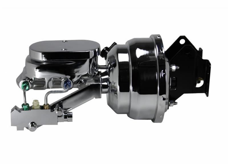 LEED Brakes Master Cylinder and Brake Booster Combos for 1960-1972 F-100 - E96B4 8 in. Booster, Chrome, Firewall Mount, Dual Bowl Cylinder, Aluminum, Chrome, Non-Adjustable Proportioning Valve, Disc/Disc, Kit thumbnail 2