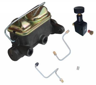 Leed Brakes FC0001HK Master Cylinder, 1 in Bore, Dual Integral Reservoir, Proportioning Valve Included, Iron, Natural, Ford Mustang 1964-66, Kit