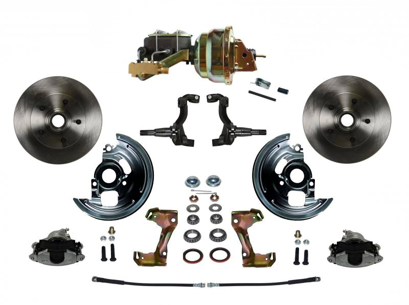 Leed Brakes FC1002-M1A1 Brake System, Disc Conversion, Front, 1 Piston Caliper, 11 in Rotors, Iron, Natural, GM A-Body 1973-74 / GM F-Body 1967-69 / GM X-Body 1964-74, Kit