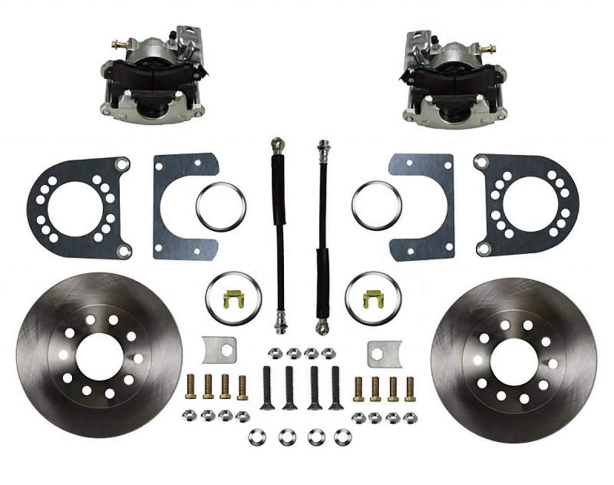 Leed Brakes RC1007 Brake System, Maxgrip XDS, Disc Conversion, Rear, 1 Piston Caliper, 11 in Solid Rotors, Iron, Zinc Plated, GM B-Body 1955-68, Kit